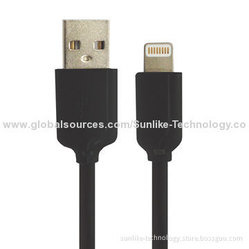 Lightning Cable with MFi, Black Color, New Design, Soft Wire